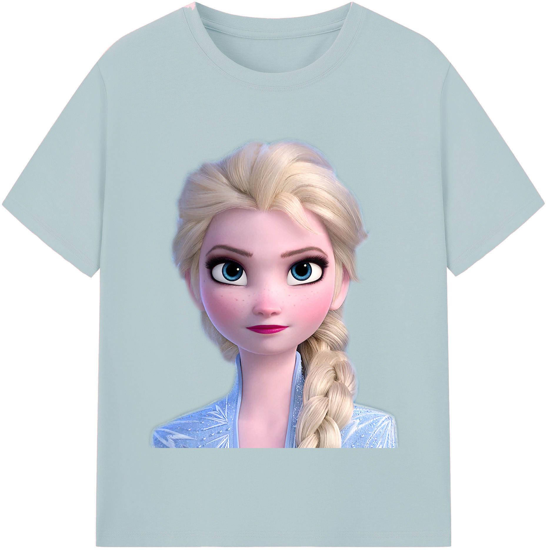 （画像用） アナと雪の女王 アンナ エルサ Frozen Anna Elsa 綿100％半袖Tシャツ（フロントプリント）